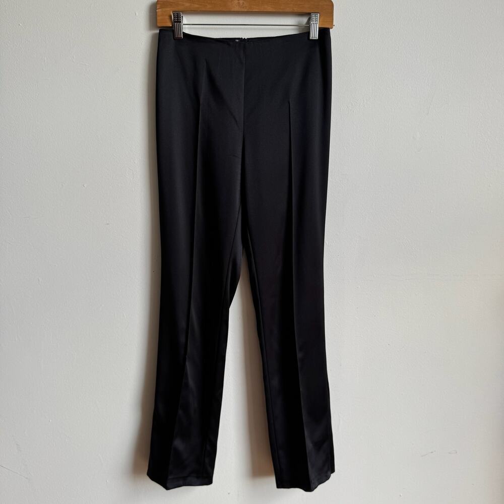 AKRIS for Bergdorf Goodman Black Silk High-Waist Trousers